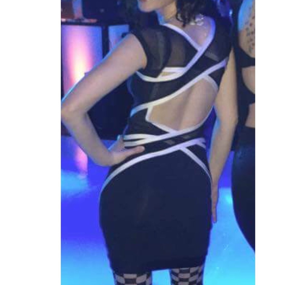 Open back fun black dress